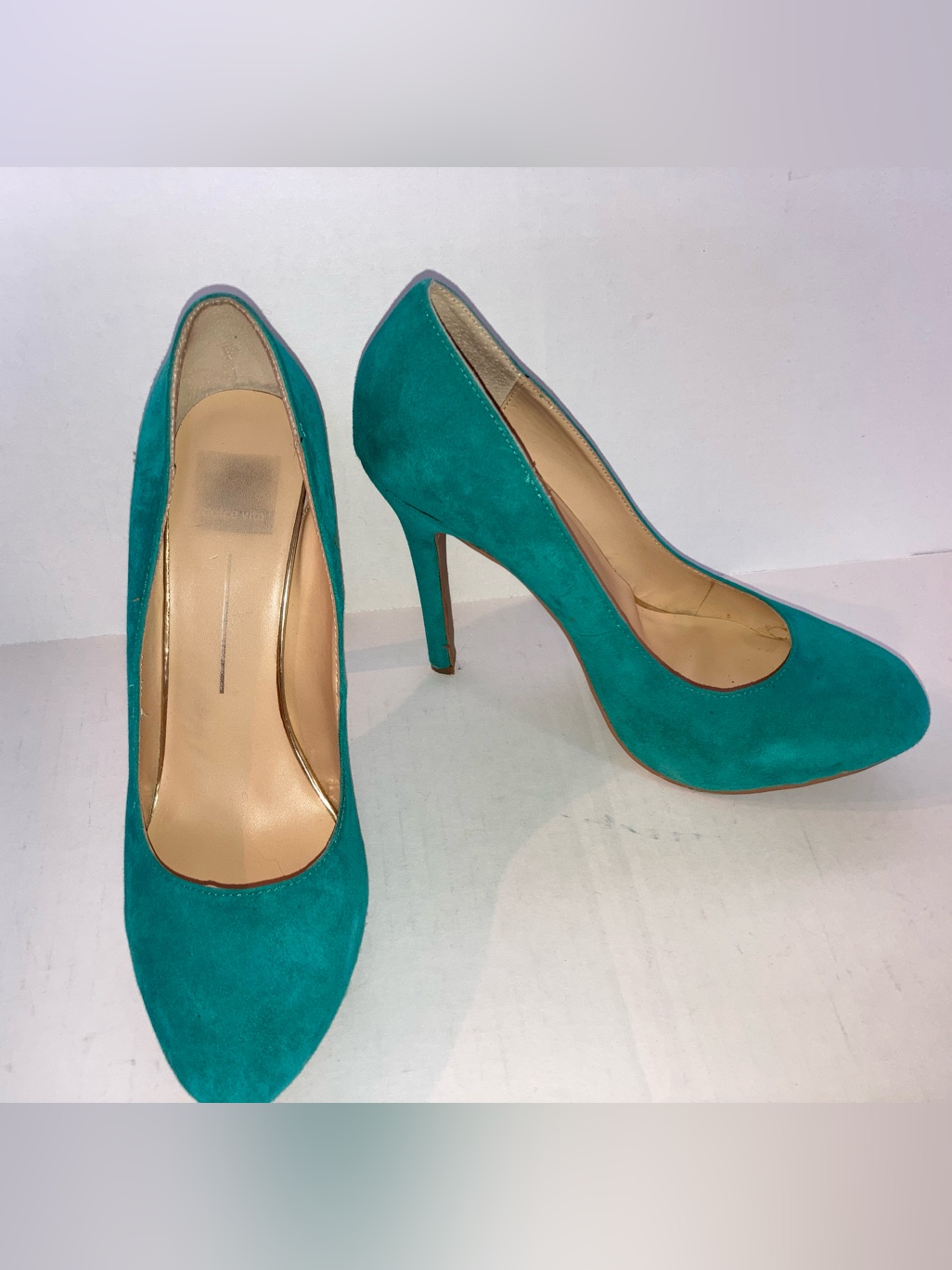 Suede Leather Dolce Vita Platform High Heel Shoes Size 9.5 Mint